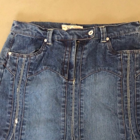 No Fuze Denim Flared Skirt - Picture 2 of 10